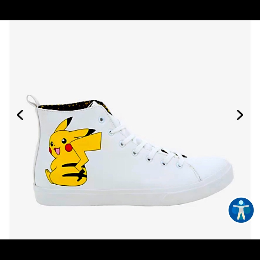 POKEMON PIKACHU HI-TOP SNEAKERS nwt